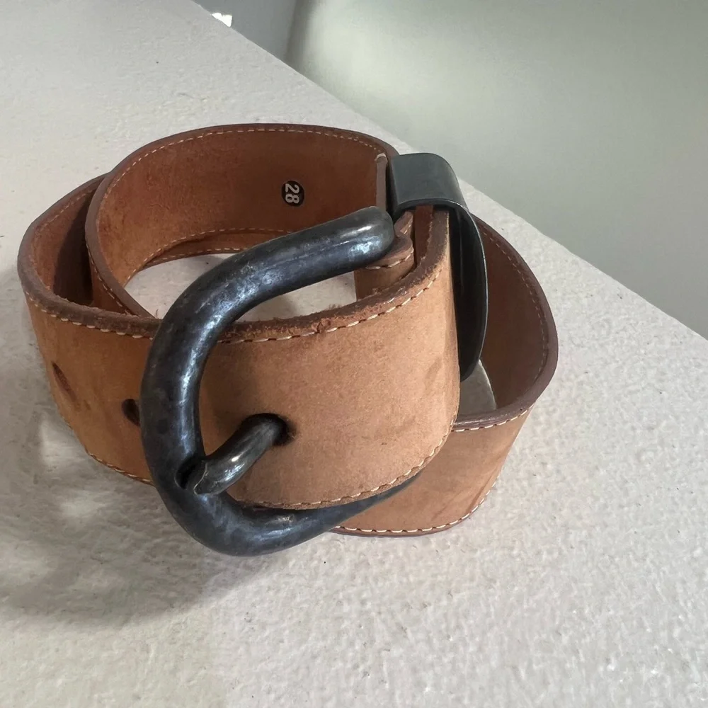 Brown genuine leather‎ belt